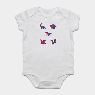 Discreet Pride Bisexual Dinosaurs Baby Bodysuit